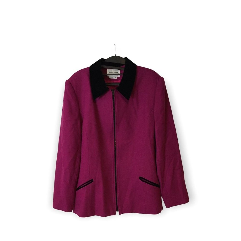 Urban Wool Merino Collection Blazer Womens 18 Pure Wool Vintage Pink Career